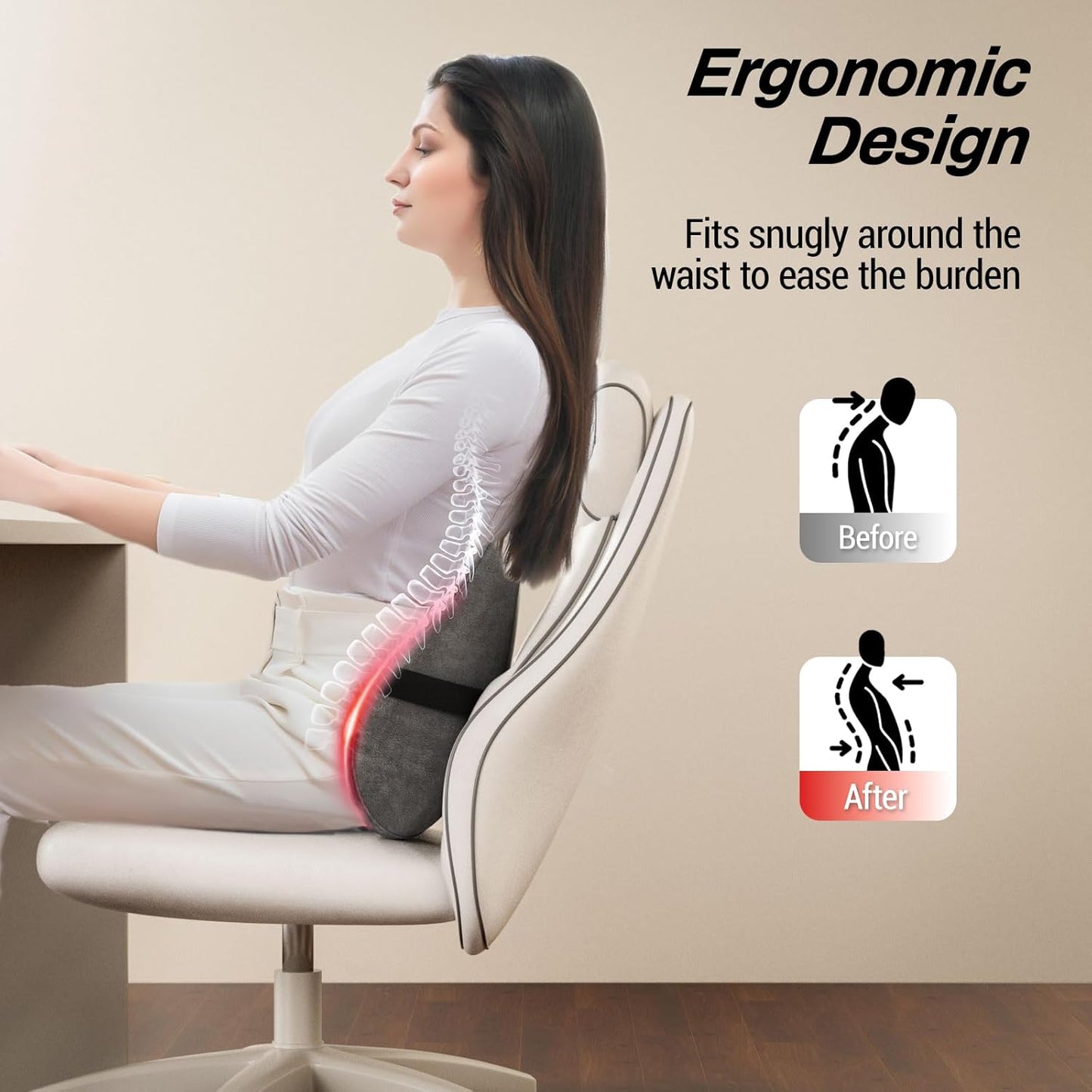 MERACH™️ - Back Massager Pillow with Heat Back Support